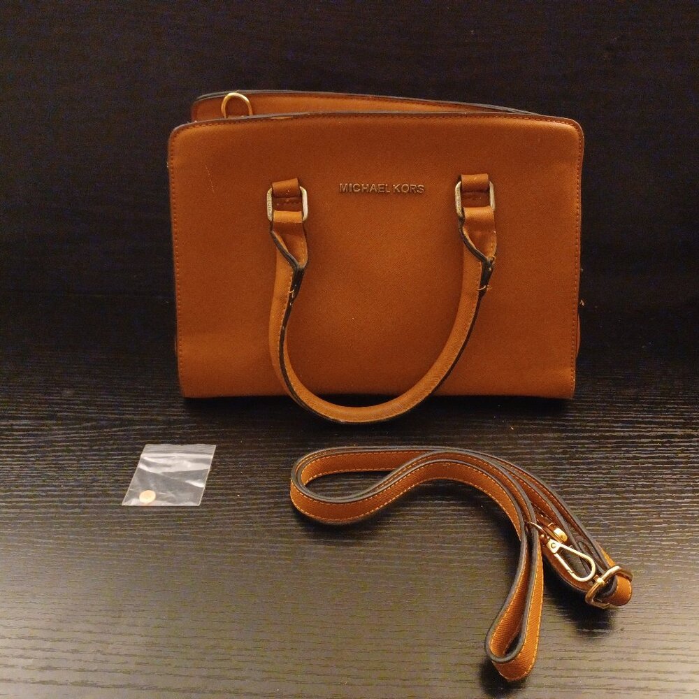 Michael Kors Brown Handbag Purse with Optional Shoulder Strap